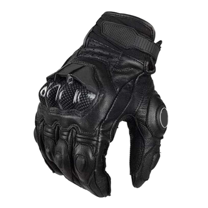 

Men's Motorcycle Gloves PU Leather Perforated Protective Armor Knuckle for Riding Driving ATV Dirt Bike H7JD