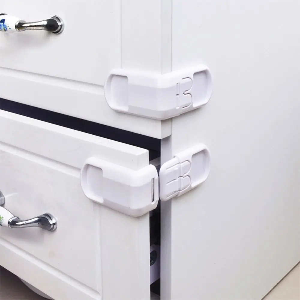 

2pcs Plastic Baby Kids Safety Lock Drawer Cupboard Cabinet Wardrobe Locks Straps Door Fridge Safe Locks Child Safety Care
