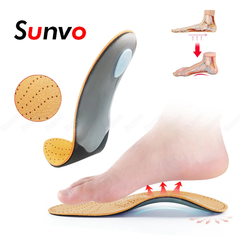 

Leather Orthopedic Insole for Flat Foot Corrector Arch Support Orthotic Shoes Insoles XO Leg Correction Inserts Shoe Sole Pads