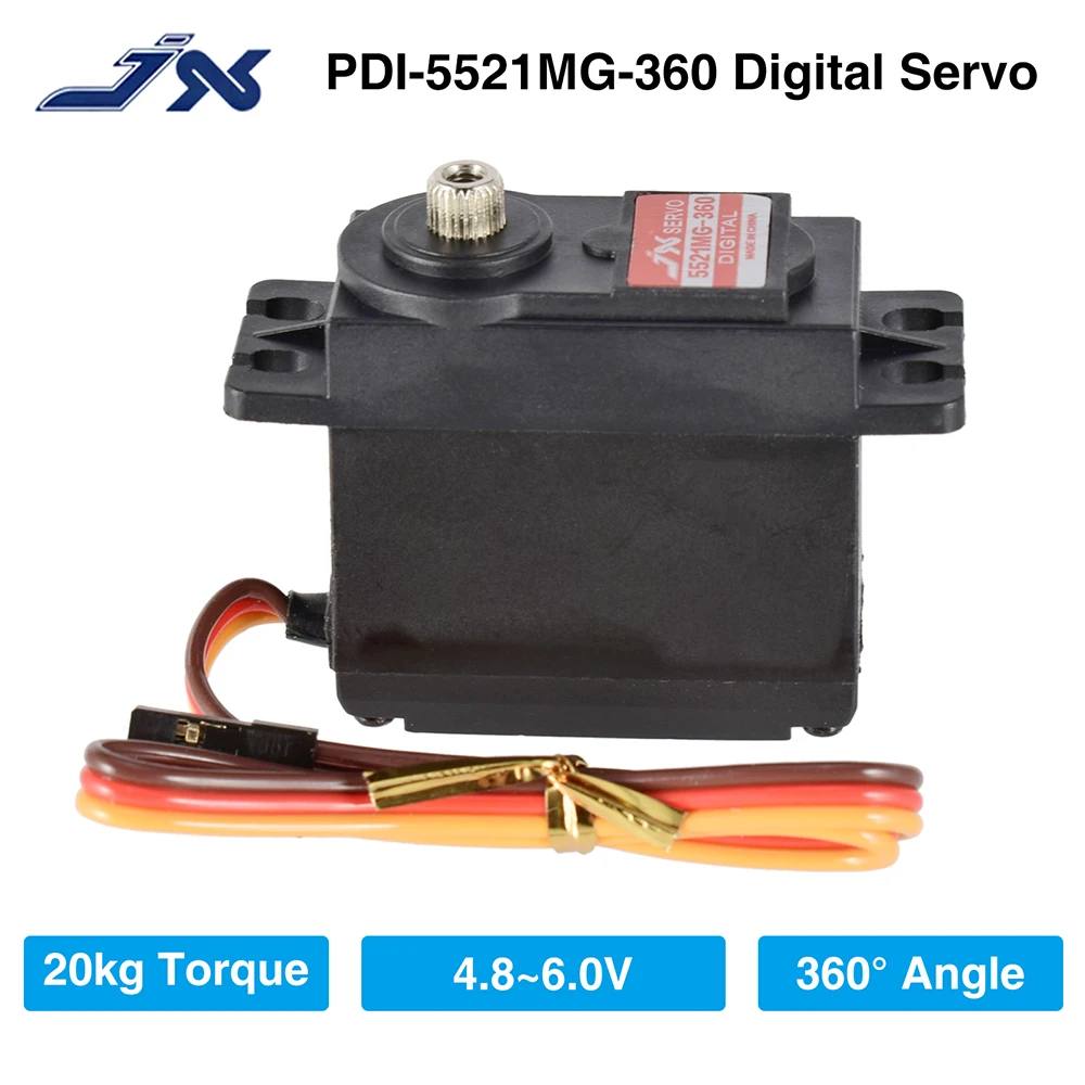 Сервопривод RC JX, сервопривод PDI-5521MG 360 градусов, крутящий момент 20 кг, металлическая шестерня, цифровой стандартный сервопривод для RC модели ...
Сервопривод RC JX, сервопривод PDI-5521MG 360 градусов, крутящий момент 20 кг, металлическая шестерня, цифровой стандартный сервопривод для RC модели ...