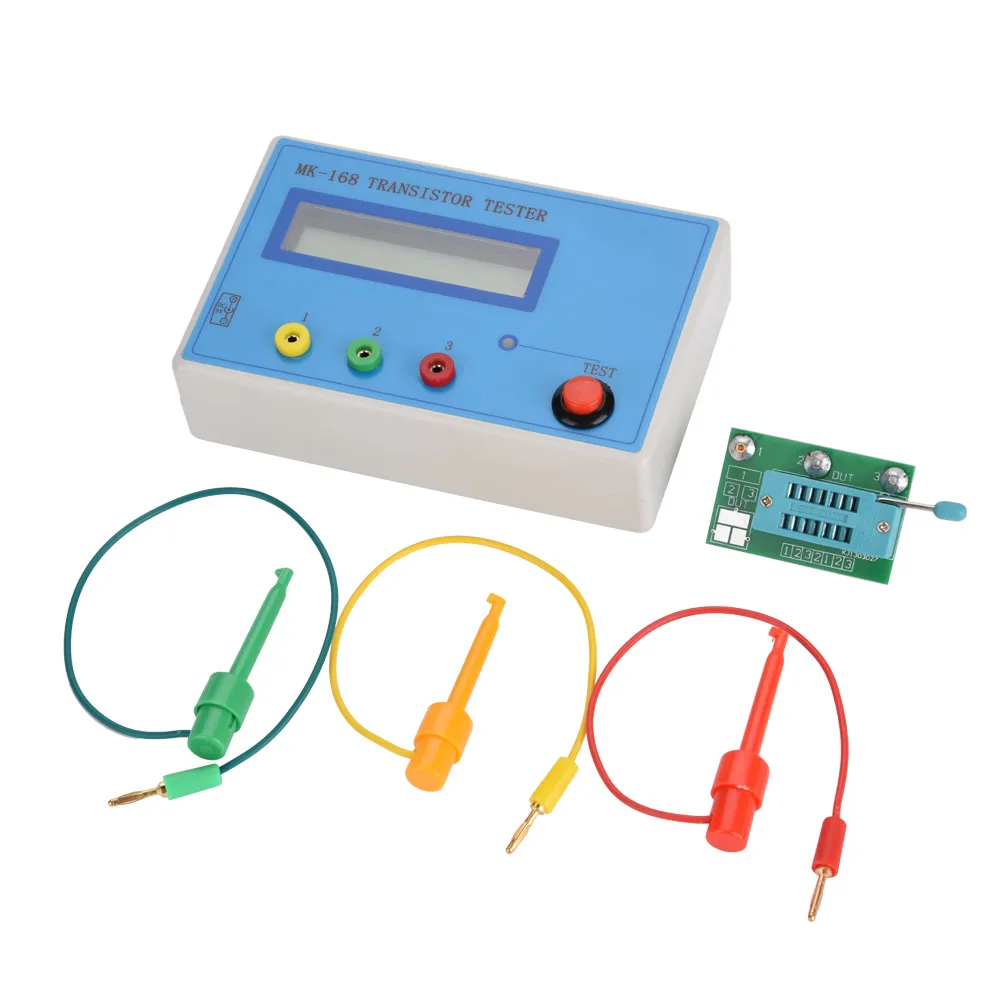 MK-168 Transistor Tester Diode Triode Capacitance Resistance ESR RLC LCR NPN PNP MOS Meter Transistor Tester
MK-168 Transistor Tester Diode Triode Capacitance Resistance ESR RLC LCR NPN PNP MOS Meter Transistor Tester
