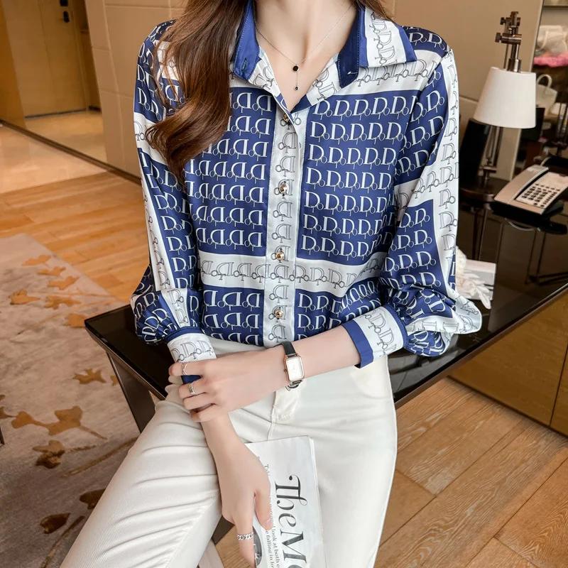 New Fashion Printing Ladies Shirts 2022 Spring Summer Women's Blouses Long Lantern Sleeve Mujer Blusas Female Tops
New Fashion Printing Ladies Shirts 2022 Spring Summer Women's Blouses Long Lantern Sleeve Mujer Blusas Female Tops