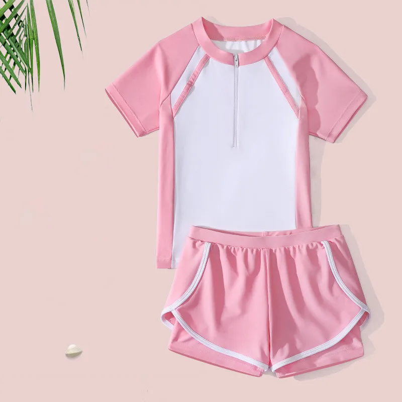 2-14 Years Rash Guards Girls Swimwear Lovely Two Pieces Swimsuit Short Sleeve Rashguard Kids Bathing Suit Children Beach Wear
2-14 Years Rash Guards Girls Swimwear Lovely Two Pieces Swimsuit Short Sleeve Rashguard Kids Bathing Suit Children Beach Wear