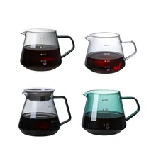 Carafe Drip Coffee Pot 300ml 500ml V60 Funnel Glass Cup Range Server Kettle Brewery Barista Percolator Coffee Maker