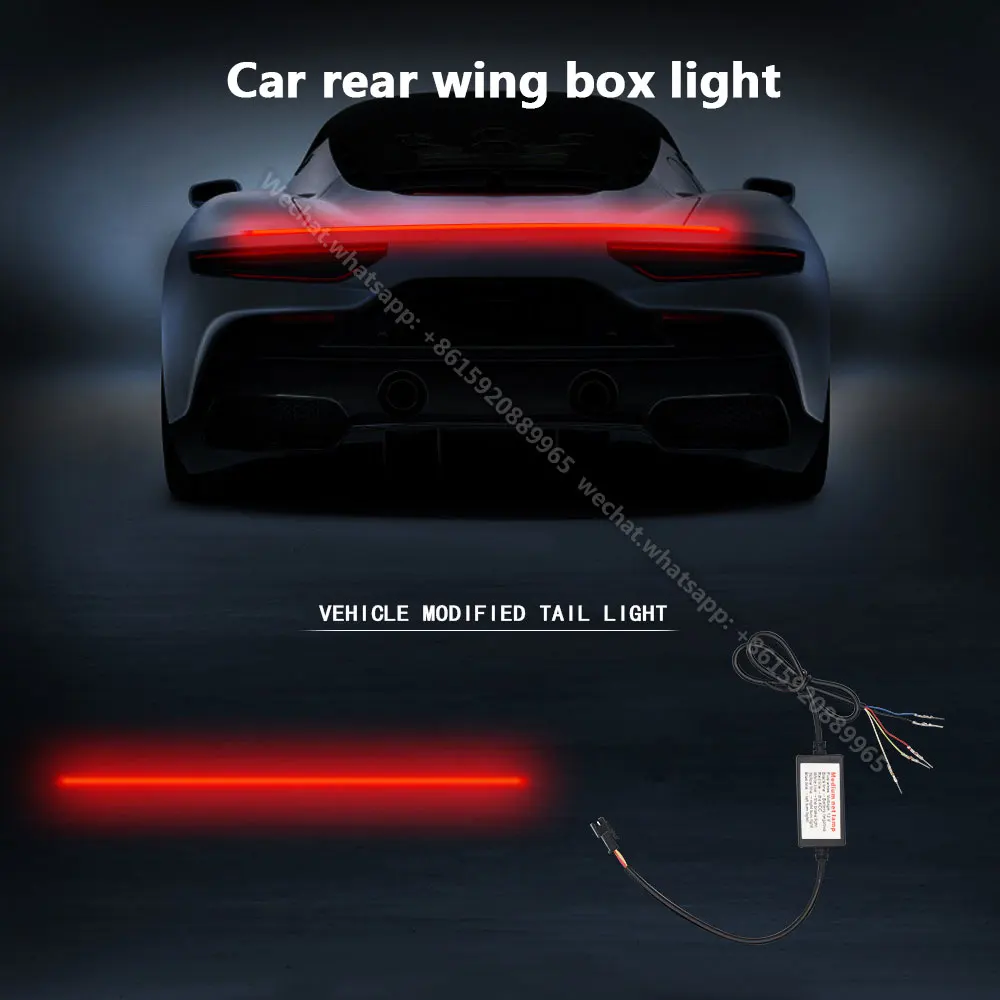 120cm Carbon Fiber Led Spoiler Lights Universal Auto Driving Brake Turn Signal Rear Tail Lights Car Rear Spoiler 12V
120cm Carbon Fiber Led Spoiler Lights Universal Auto Driving Brake Turn Signal Rear Tail Lights Car Rear Spoiler 12V