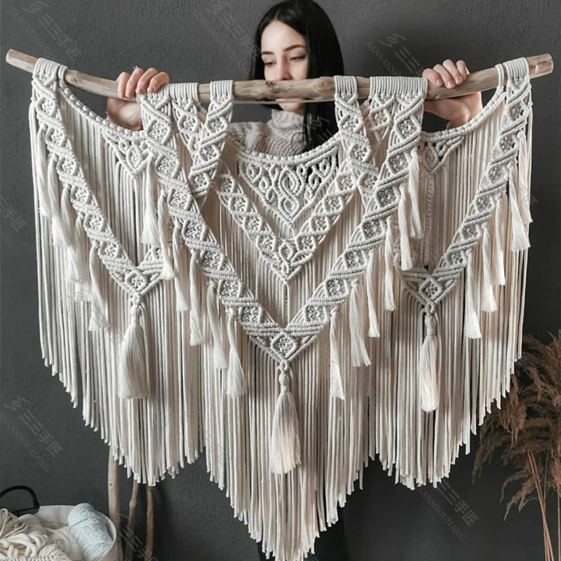 Nordic Hand Woven Indoor And Outdoor Tassel Decorative Tapestry Wall Hanging Living Room Decoration Farmhouse Bedroom Decor
Nordic Hand Woven Indoor And Outdoor Tassel Decorative Tapestry Wall Hanging Living Room Decoration Farmhouse Bedroom Decor