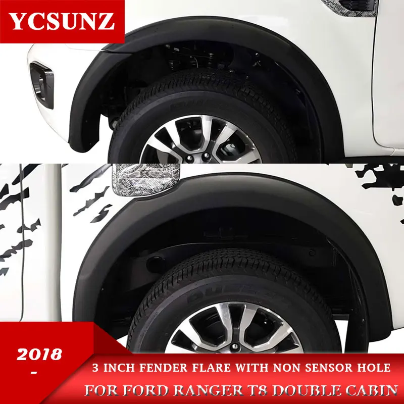 

2019-2022 3 Inch Mudguards For Ford Ranger 2019 2020 2021 2022 T8 Wildtrak Accessories Double Cabin Fender Flares Wheel Arch