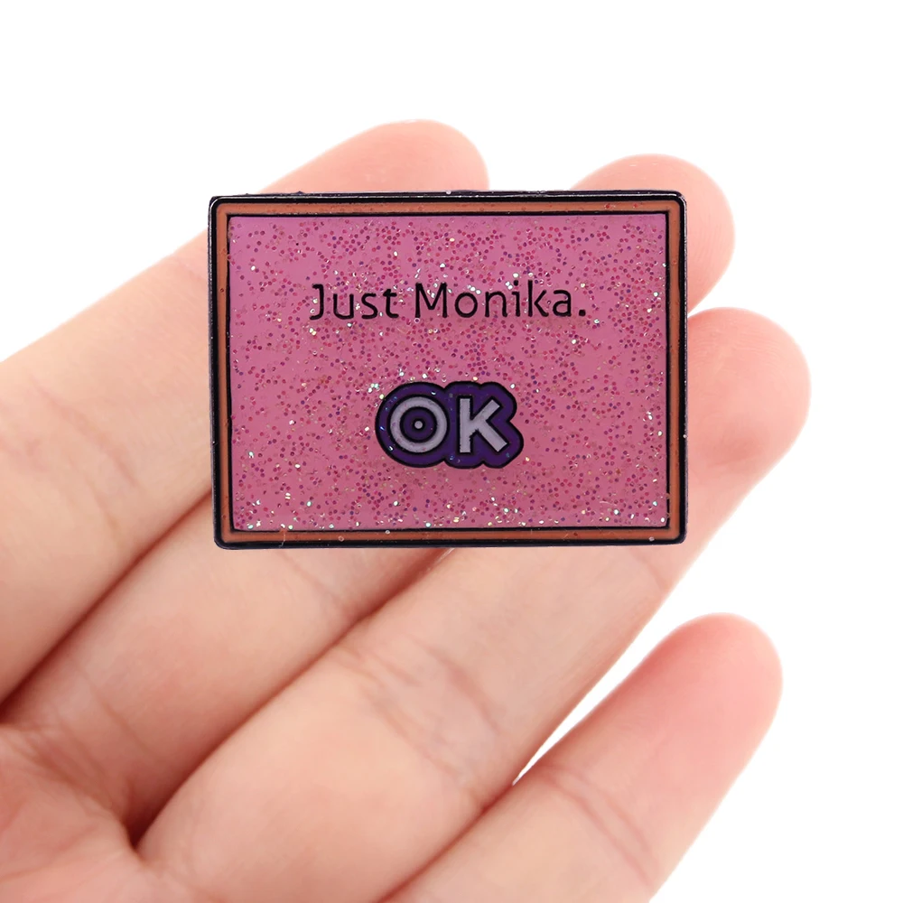 Just Monika Girls Enamel Pin Lapel Pins for Backpacks Brooches on Clothes Women's Brooch Cute Jewelry Gift Anime Accessories
Just Monika Girls Enamel Pin Lapel Pins for Backpacks Brooches on Clothes Women's Brooch Cute Jewelry Gift Anime Accessories