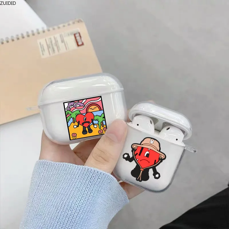 Cartoon Bad Bunny Earphone Case For Airpods 1 2 3 Pro Hot Rapper Singer Clear Wireless Headphone Cover For Air Pods 3rd Gen Box
Cartoon Bad Bunny Earphone Case For Airpods 1 2 3 Pro Hot Rapper Singer Clear Wireless Headphone Cover For Air Pods 3rd Gen Box