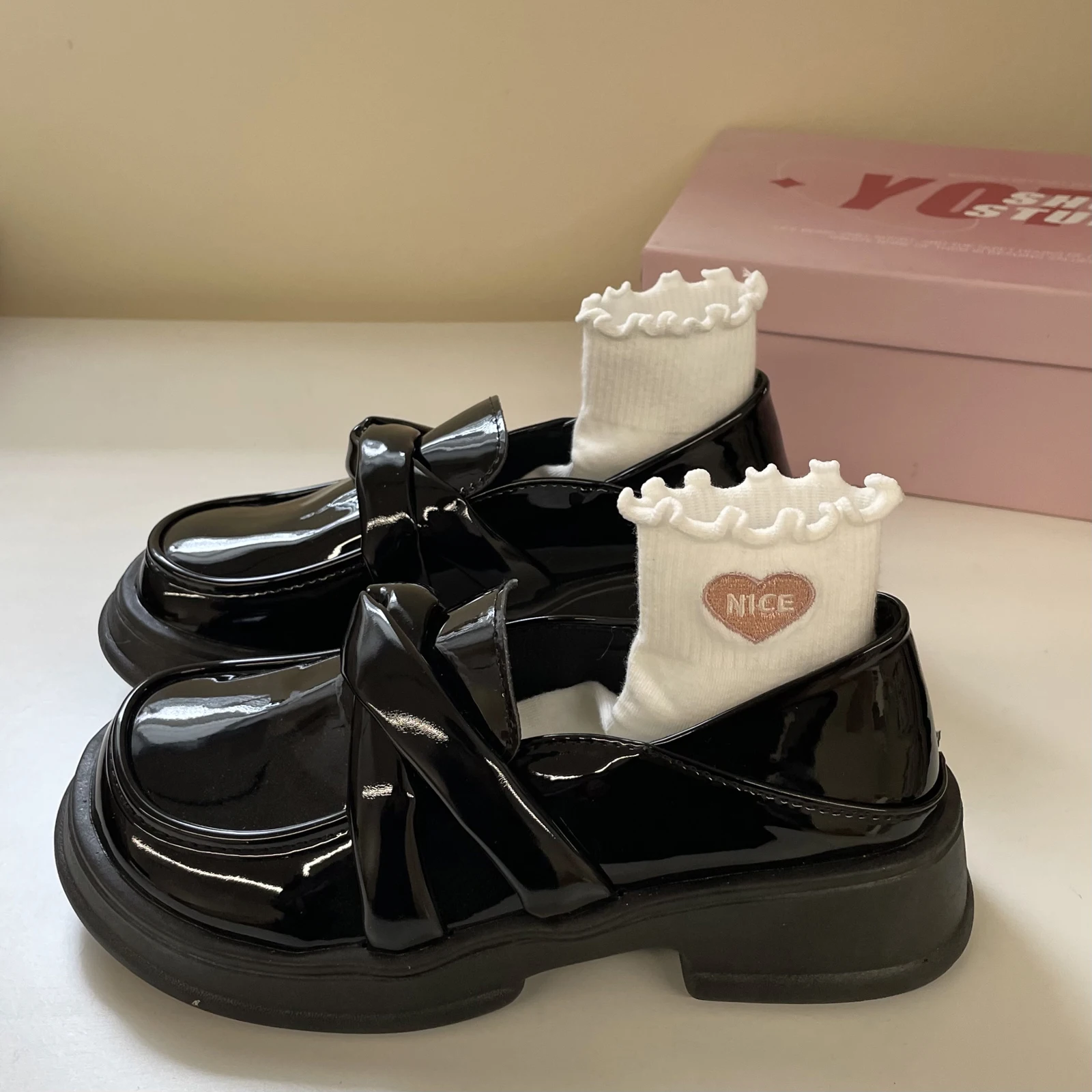 

Женские лоферы на толстой подошве, кожаные туфли униформы в японском стиле JK на толстом каблуке, обувь в стиле «лолита» для девушек и колледжа, весна-осень 2023