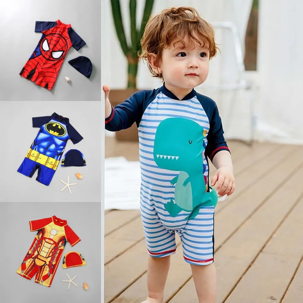 Summer Baby Boys SwimSuit One Piece Cap Infant Toddler Child Swimwear Cartoon Bathing Suit Swimming CLothes Sport Baby Beachwear
Summer Baby Boys SwimSuit One Piece Cap Infant Toddler Child Swimwear Cartoon Bathing Suit Swimming CLothes Sport Baby Beachwear