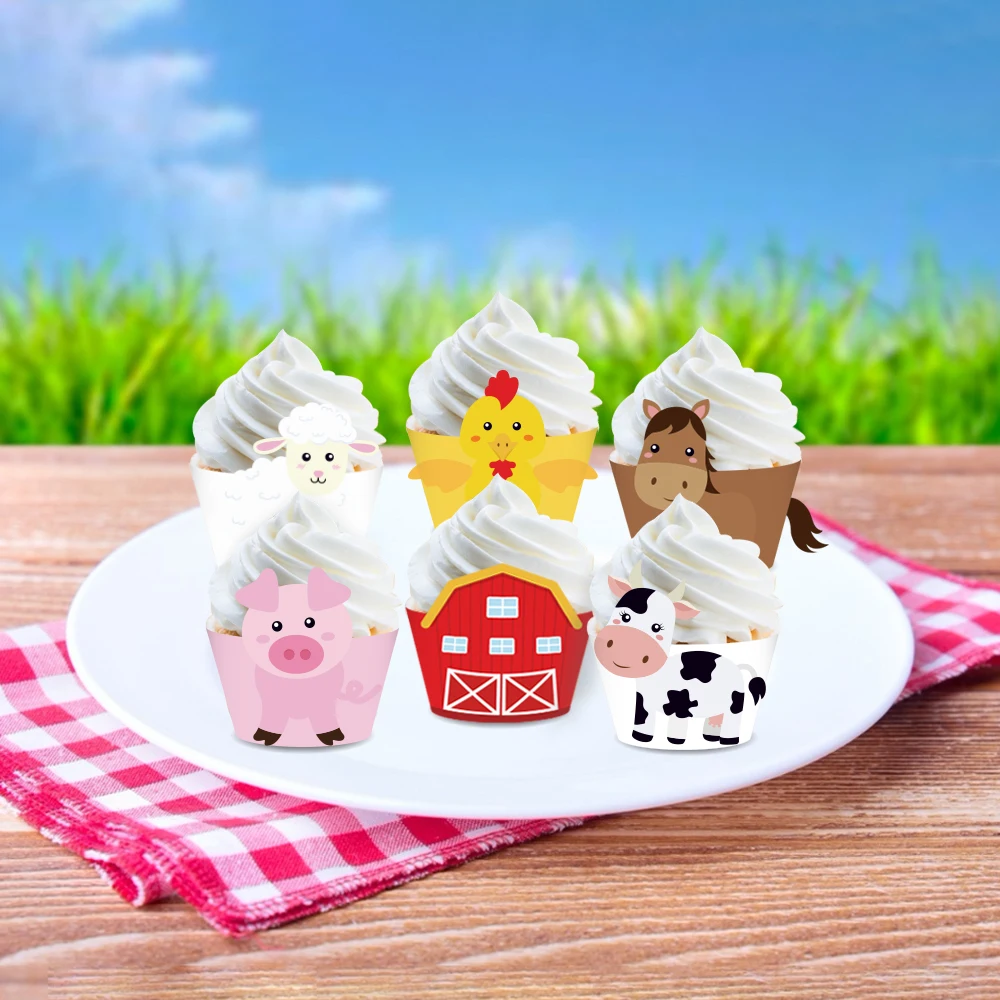 24pcs Kawaii Cartoon Farm Animals Dog Pig Baby Shower BIRTHDAY Party Cupcake Wrappers Cake Borders Baking Decorating Supplies
24pcs Kawaii Cartoon Farm Animals Dog Pig Baby Shower BIRTHDAY Party Cupcake Wrappers Cake Borders Baking Decorating Supplies