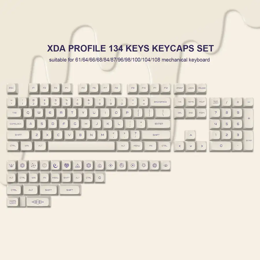 Колпачки для клавиш с 134 клавишами PBT, молочно-фиолетовый краситель-SUB XDA, английский профиль, персонализированные колпачки для клавиш Cherry MX, переключатель, игровая механическая клавиатура
Колпачки для клавиш с 134 клавишами PBT, молочно-фиолетовый краситель-SUB XDA, английский профиль, персонализированные колпачки для клавиш Cherry MX, переключатель, игровая механическая клавиатура