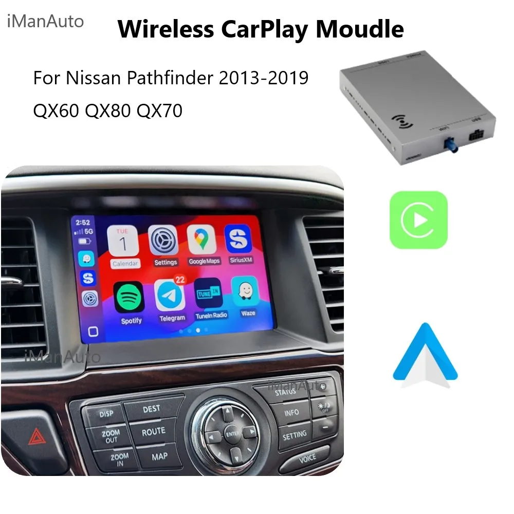 Беспроводной модуль CarPlay для Nissan Pathfinder 2013-2019 QX60 QX70 QX80 Android Auto Car Play
Беспроводной модуль CarPlay для Nissan Pathfinder 2013-2019 QX60 QX70 QX80 Android Auto Car Play