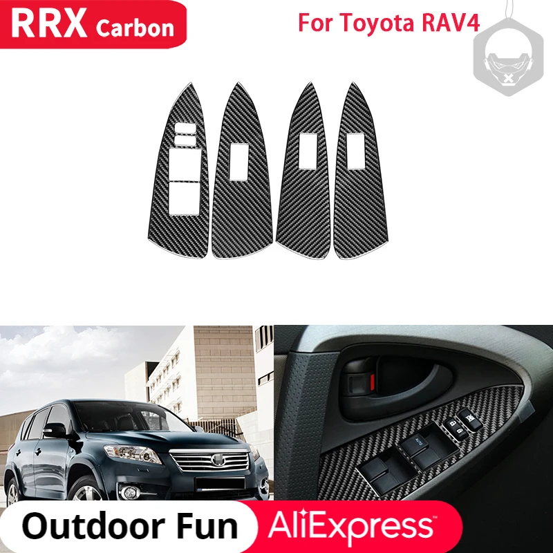 RRX Real Carbon Fiber Sticker Interiors Car Door Window Lift Switch Frame Decoration Cover Trim for Toyota RAV4 RAV 4 2006-2013
RRX Real Carbon Fiber Sticker Interiors Car Door Window Lift Switch Frame Decoration Cover Trim for Toyota RAV4 RAV 4 2006-2013