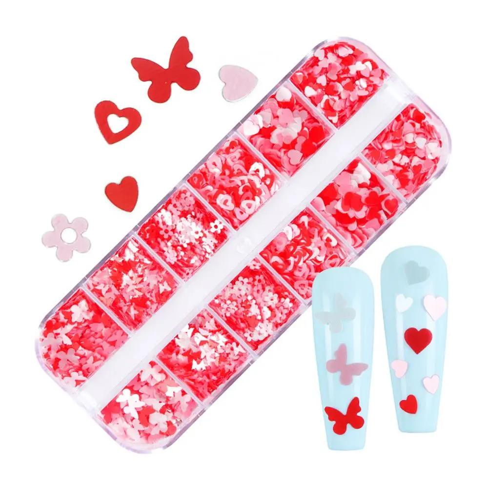 Manicure Accessories Shiny Mixed Red Love Heart Nail Art Sequins Valentine's Day Glitter Flakes Nail Decoration
Manicure Accessories Shiny Mixed Red Love Heart Nail Art Sequins Valentine's Day Glitter Flakes Nail Decoration