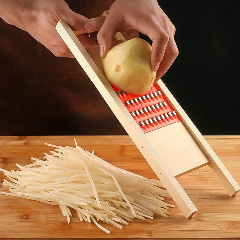 Wooden Vegetable Fruit Grater Kitchen Portable Fast Cucumber Radish Shredder Not Hurt Hands Cut Potato Strips Auxiliary Tool New
Wooden Vegetable Fruit Grater Kitchen Portable Fast Cucumber Radish Shredder Not Hurt Hands Cut Potato Strips Auxiliary Tool New