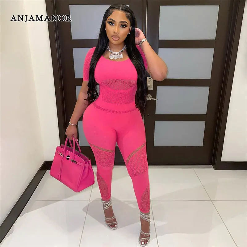 ANJAMANOR See Through Hollow Out Mesh Jumpsuites Sexy Summer Night Club Baddies Outfit for Women One Piece Jumpsuit D87-BC10
ANJAMANOR See Through Hollow Out Mesh Jumpsuites Sexy Summer Night Club Baddies Outfit for Women One Piece Jumpsuit D87-BC10