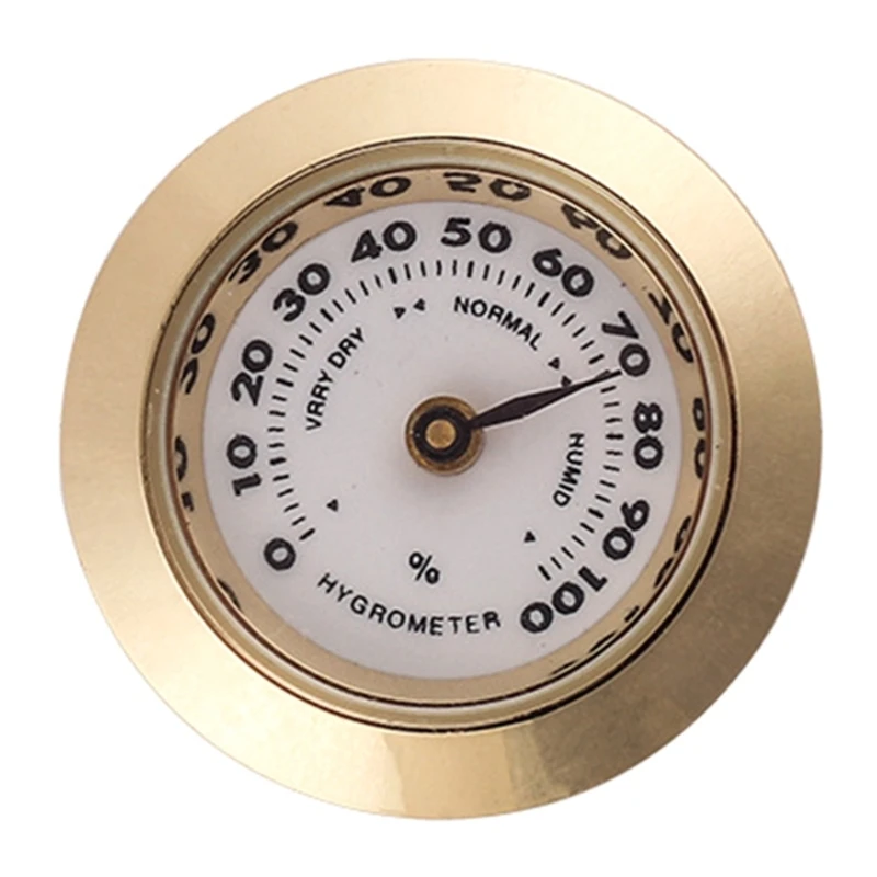 

Mini Metal Hygrometer 28mm Round Cigar Hygrometer for Cigar Humidor High Precision Moisture Meter Tobacco Humidor Tool