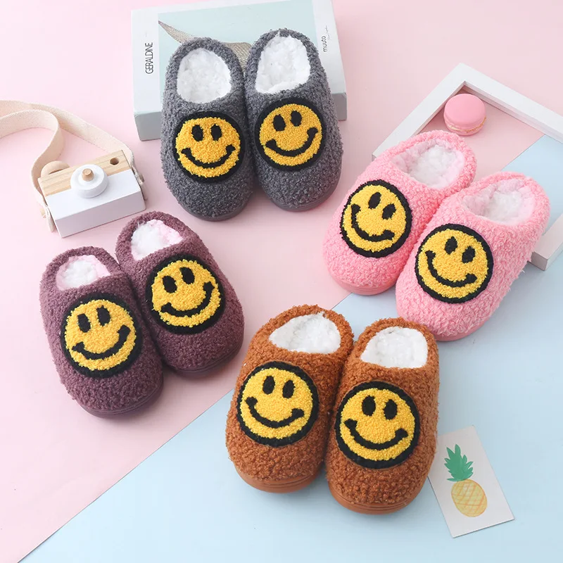 ASIFN Smile Face Slippers Women Winter Home Slippers Fluffy Fur Non-slip Home Houseshoes for Women Kid Slippers Parents Children
ASIFN Smile Face Slippers Women Winter Home Slippers Fluffy Fur Non-slip Home Houseshoes for Women Kid Slippers Parents Children