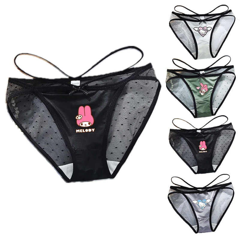 Anime Hello Kitty My Melody Sexy Lace Panties Lightweight Breathable Ice Silk Briefs Hip Lifting Polka Dot Pure Cotton Girls
Anime Hello Kitty My Melody Sexy Lace Panties Lightweight Breathable Ice Silk Briefs Hip Lifting Polka Dot Pure Cotton Girls