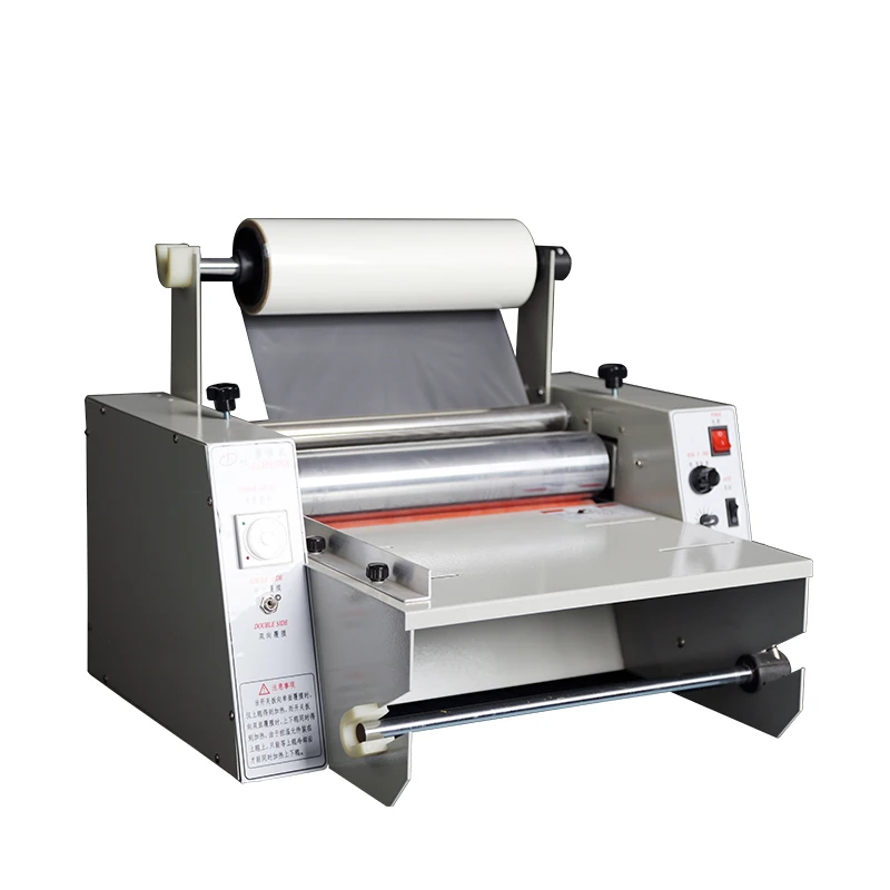 

Cold Laminator Rolling Machine DC-380 Single and Double Side Laminating Machine Adjustable Speed Steel Roll Laminating Machine