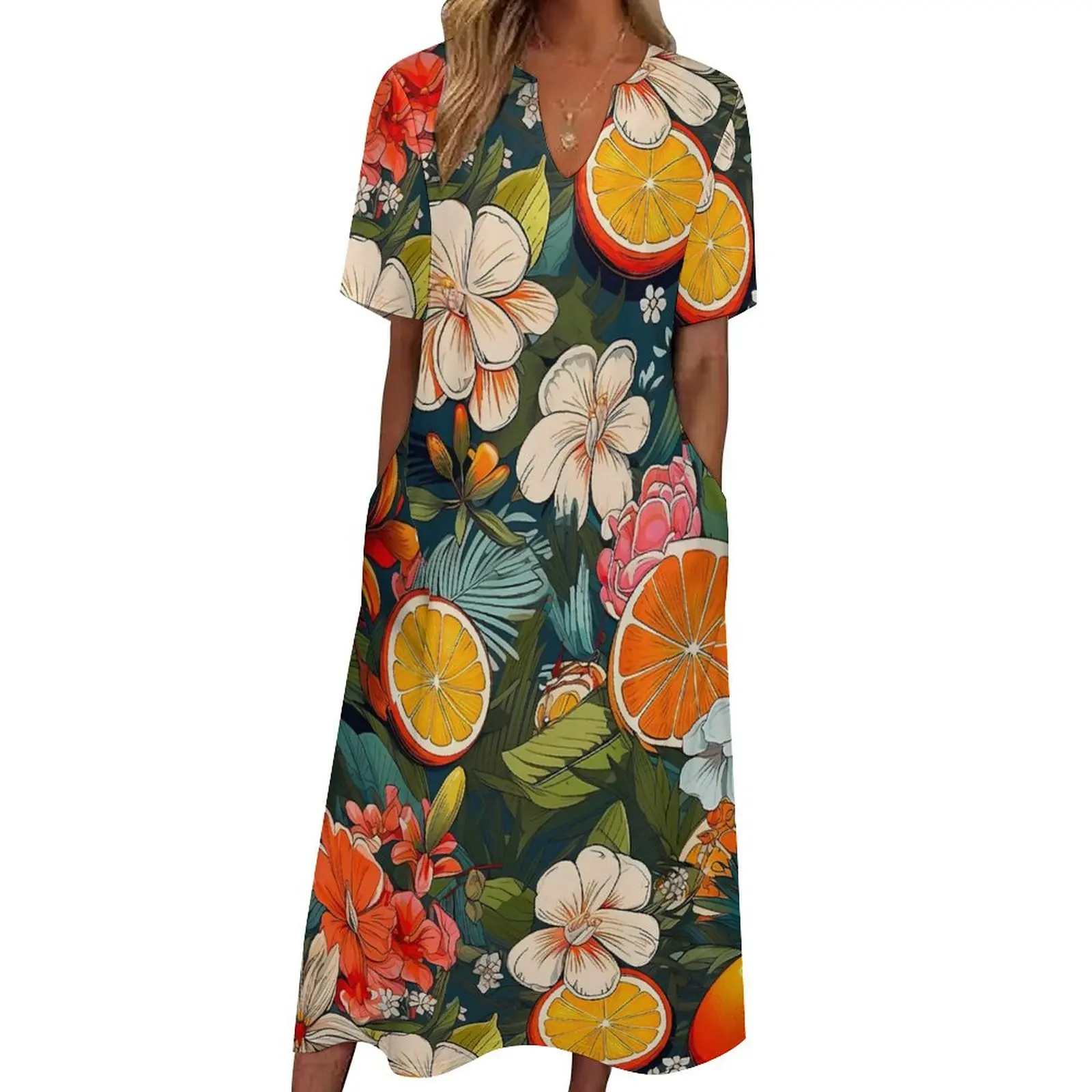 Платье-макси с цветочным принтом, длинное летнее платье большого размера
Платье-макси с цветочным принтом, длинное летнее платье большого размера