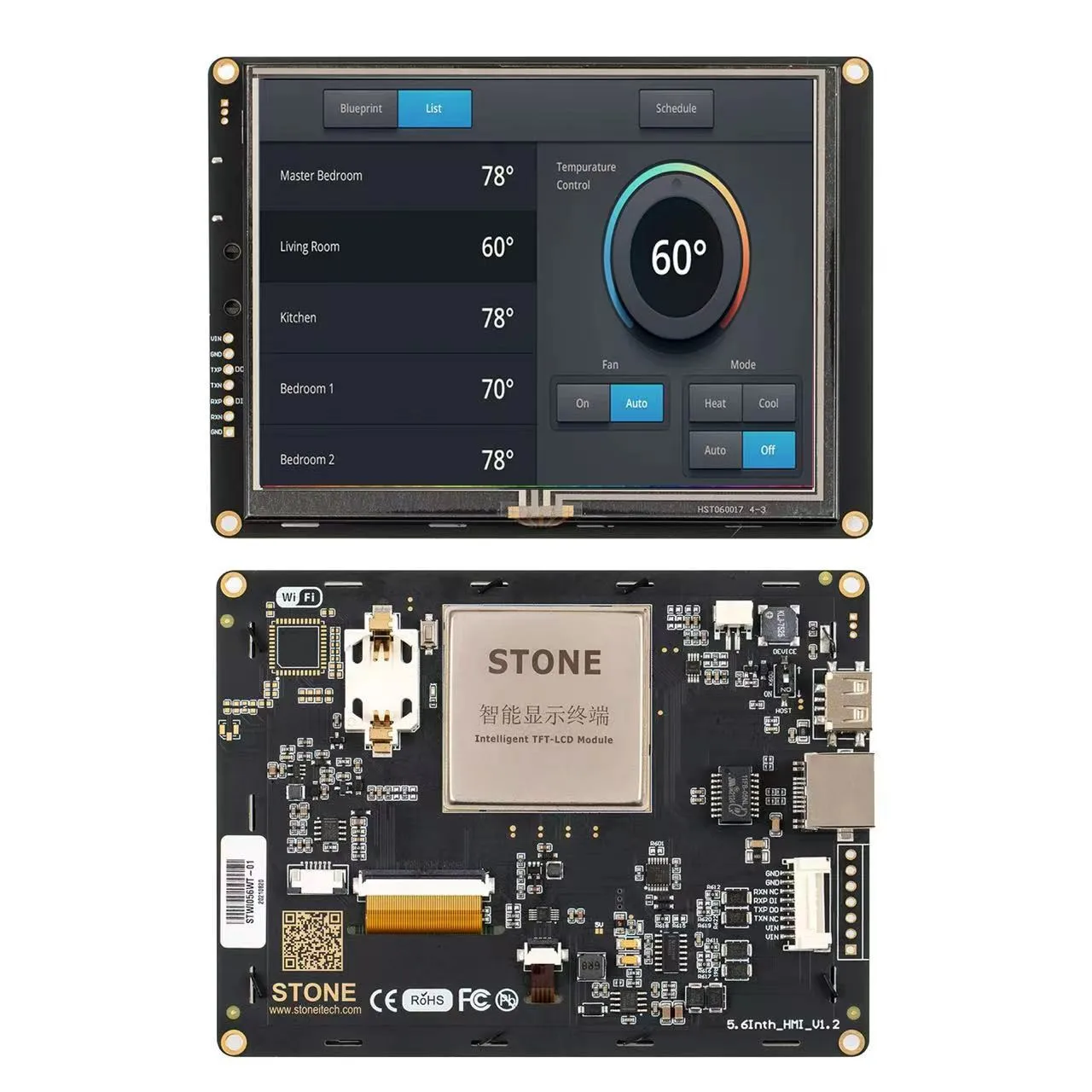 5.6 Intelligent TFT LCD Display Module UART Port +Free GUI Software Ideal For Industrial Equipment
5.6 Intelligent TFT LCD Display Module UART Port +Free GUI Software Ideal For Industrial Equipment