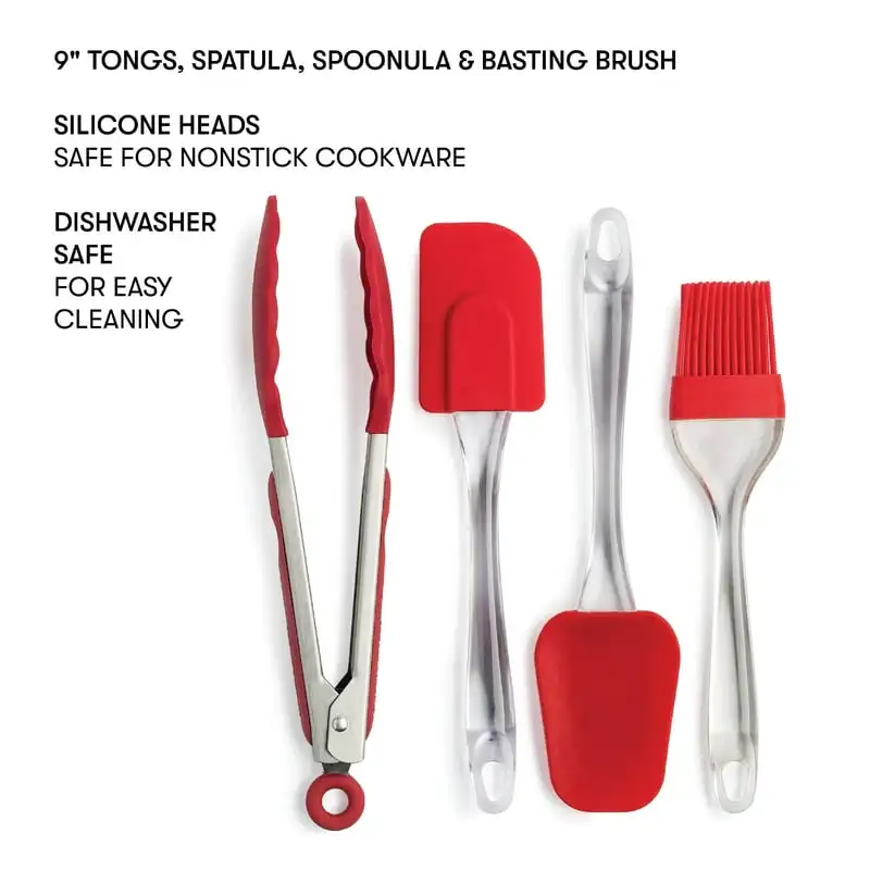 Piece Silicone Cooking Utensils Set, Red
Piece Silicone Cooking Utensils Set, Red