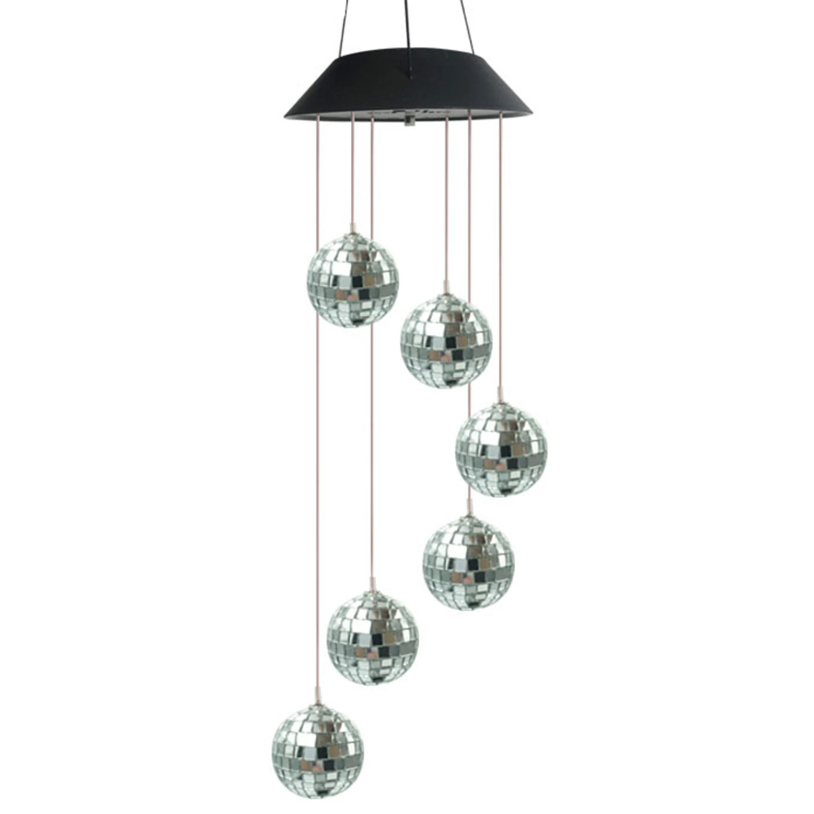 Outdoor Waterproof Yard Solar Wind Chime ABS Spiral Spinner Hanging Color Changing Disco Ball Patio Home Decor Decorative Lamp 
Outdoor Waterproof Yard Solar Wind Chime ABS Spiral Spinner Hanging Color Changing Disco Ball Patio Home Decor Decorative Lamp