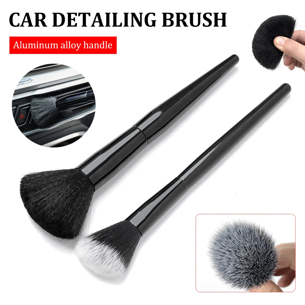 2PCS Car Detailing Brush Aluminum Alloy Handle Nylon Soft Bristles Dashboard A/C Air Outlet Cleaning Brush Set Dust Removal Tool
2PCS Car Detailing Brush Aluminum Alloy Handle Nylon Soft Bristles Dashboard A/C Air Outlet Cleaning Brush Set Dust Removal Tool