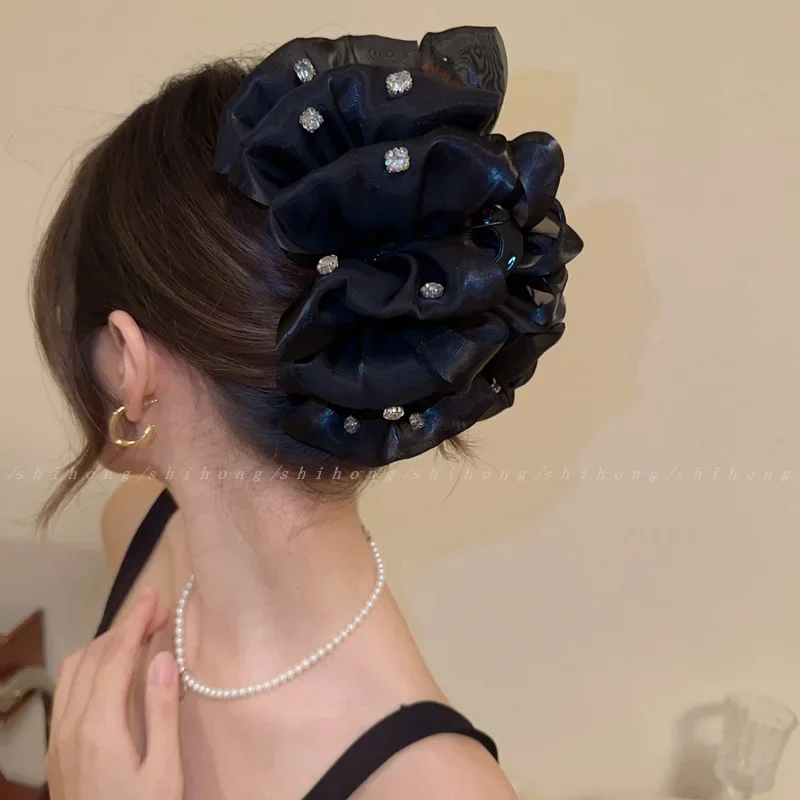 Summer Sweet Mesh Tulle Big Bow Hair Claw Clips for Women Solid Colours Elegant Bowknot Ponytail clip New Headdress Accessories
Summer Sweet Mesh Tulle Big Bow Hair Claw Clips for Women Solid Colours Elegant Bowknot Ponytail clip New Headdress Accessories