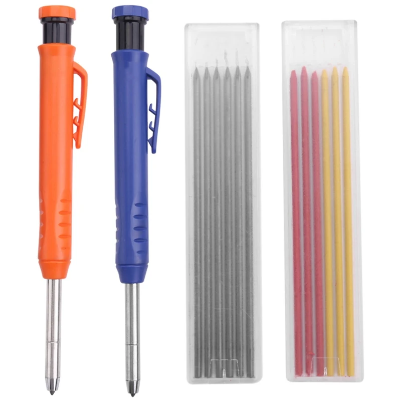 2 Pieces Solid Carpenter Pencil with 14 Refill,Long Nosed Deep Hole with Built-in Sharpener for Woodworking Architect
2 Pieces Solid Carpenter Pencil with 14 Refill,Long Nosed Deep Hole with Built-in Sharpener for Woodworking Architect