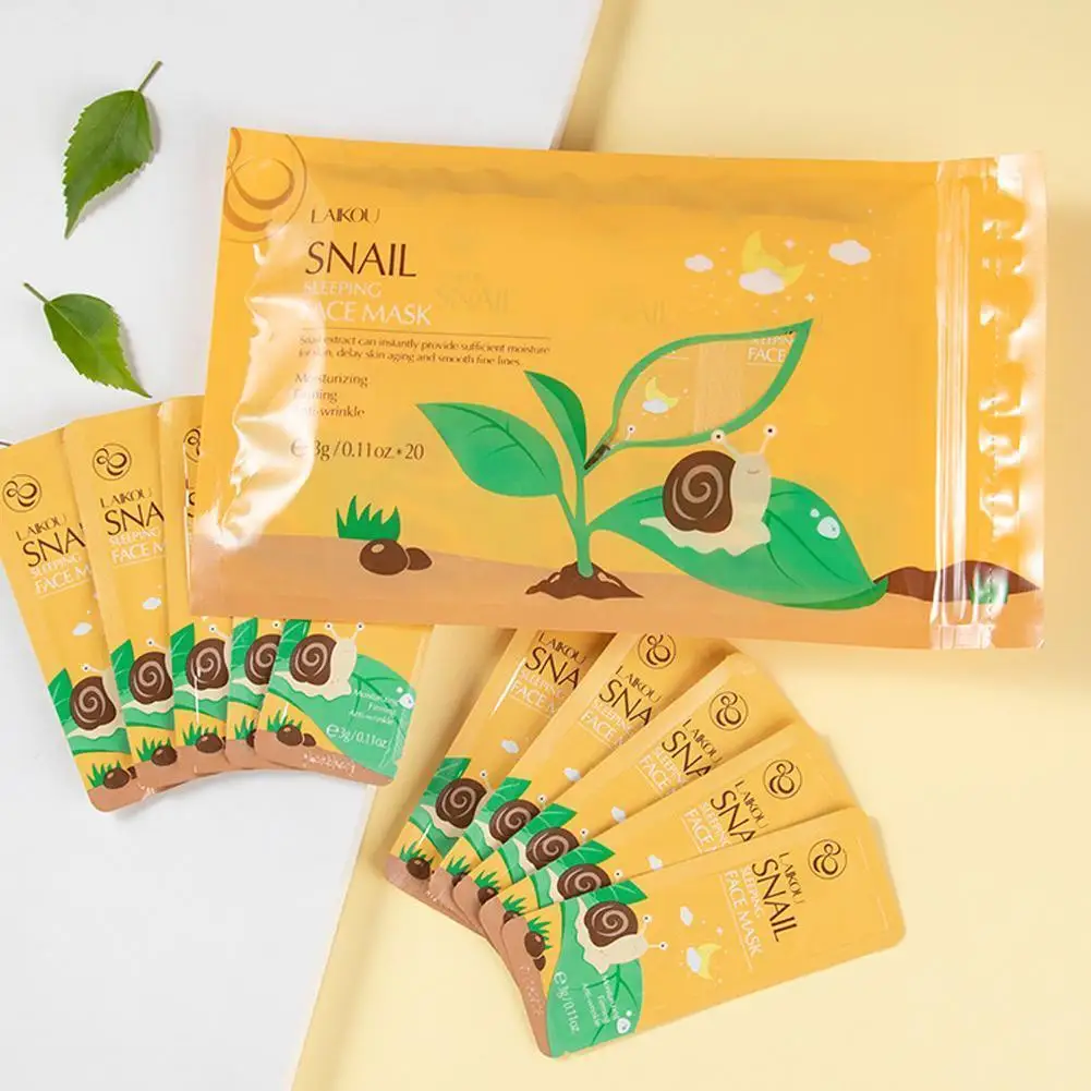 Snails Moisturizing Sleeping Mask Portable Brightening Serum Skin Nourishing Cream Hydrating Mask Anti Face Wrinkle Repair I3R2
Snails Moisturizing Sleeping Mask Portable Brightening Serum Skin Nourishing Cream Hydrating Mask Anti Face Wrinkle Repair I3R2