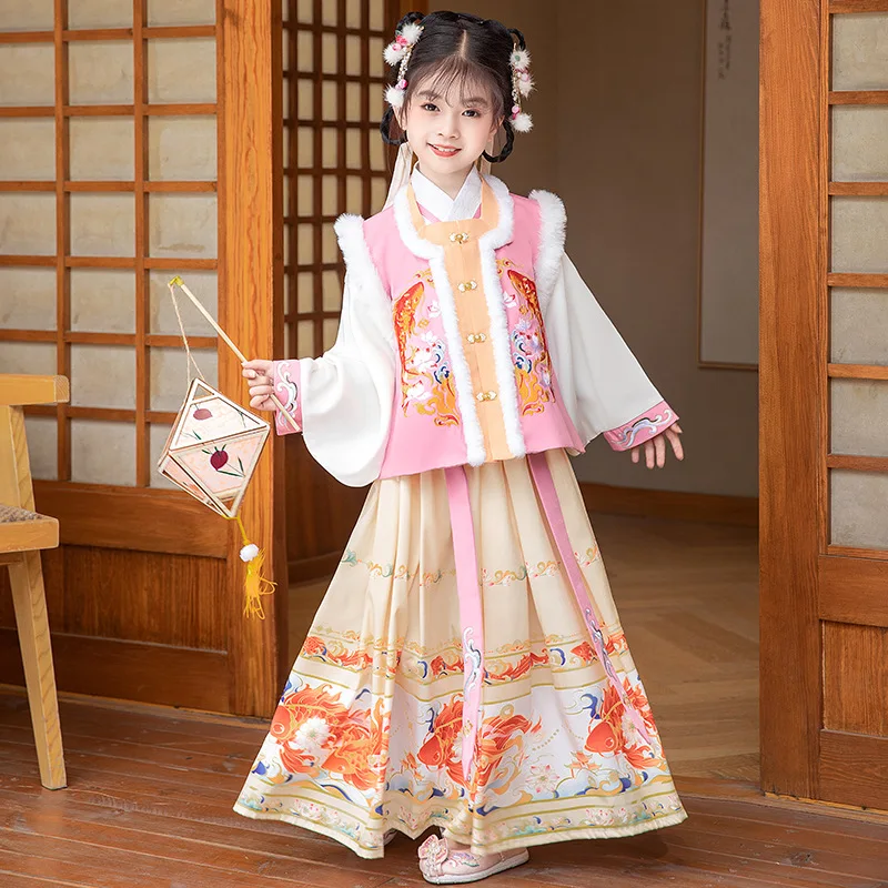 Традиционный китайский сказочный костюм для девочек, новогодний наряд для девочек, платье ханьфу, детская вышивка в китайском стиле, фотография Тан
Традиционный китайский сказочный костюм для девочек, новогодний наряд для девочек, платье ханьфу, детская вышивка в китайском стиле, фотография Тан
