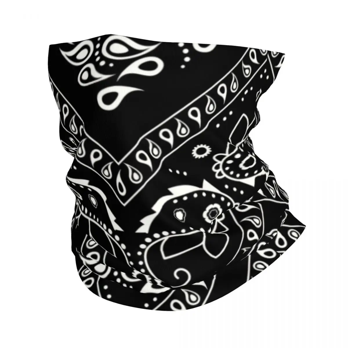 Black Bandana Pattern Neck Gaiter Men Women UV Protection Winter Paisley Style Bandana Scarf for Ski
Black Bandana Pattern Neck Gaiter Men Women UV Protection Winter Paisley Style Bandana Scarf for Ski