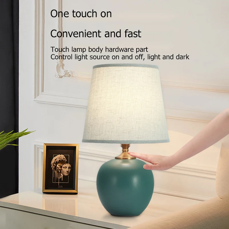 Hot Sale Modern Ceramic Bedside Light Fashion LED Home Hotel Office Touch Control Table Lamp
Hot Sale Modern Ceramic Bedside Light Fashion LED Home Hotel Office Touch Control Table Lamp