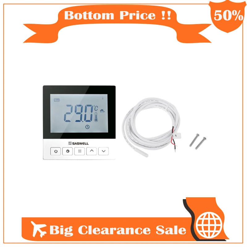 WiFi Thermostat Temperature Controller APP Electric Heating Room Floor Heating 7day Weekly Programmable Thermoregulatory
WiFi Thermostat Temperature Controller APP Electric Heating Room Floor Heating 7day Weekly Programmable Thermoregulatory
