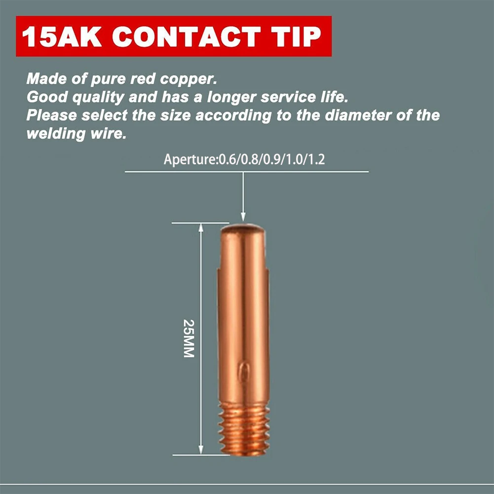 Practical Welding Nozzle Consumables Kit 0.6/0.8/0.9/1.0/1.2mm 5pcs/set Conductive Tip Contact Tip Replacement
Practical Welding Nozzle Consumables Kit 0.6/0.8/0.9/1.0/1.2mm 5pcs/set Conductive Tip Contact Tip Replacement