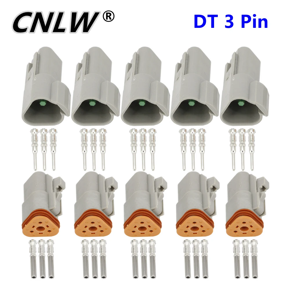 5 Sets 3 Pin DJ3031Y-1.6-11/21 DT Connectors DT04-3P/DT06-3S Automobile waterproof wire electrical connector plug 22-16AWG
5 Sets 3 Pin DJ3031Y-1.6-11/21 DT Connectors DT04-3P/DT06-3S Automobile waterproof wire electrical connector plug 22-16AWG