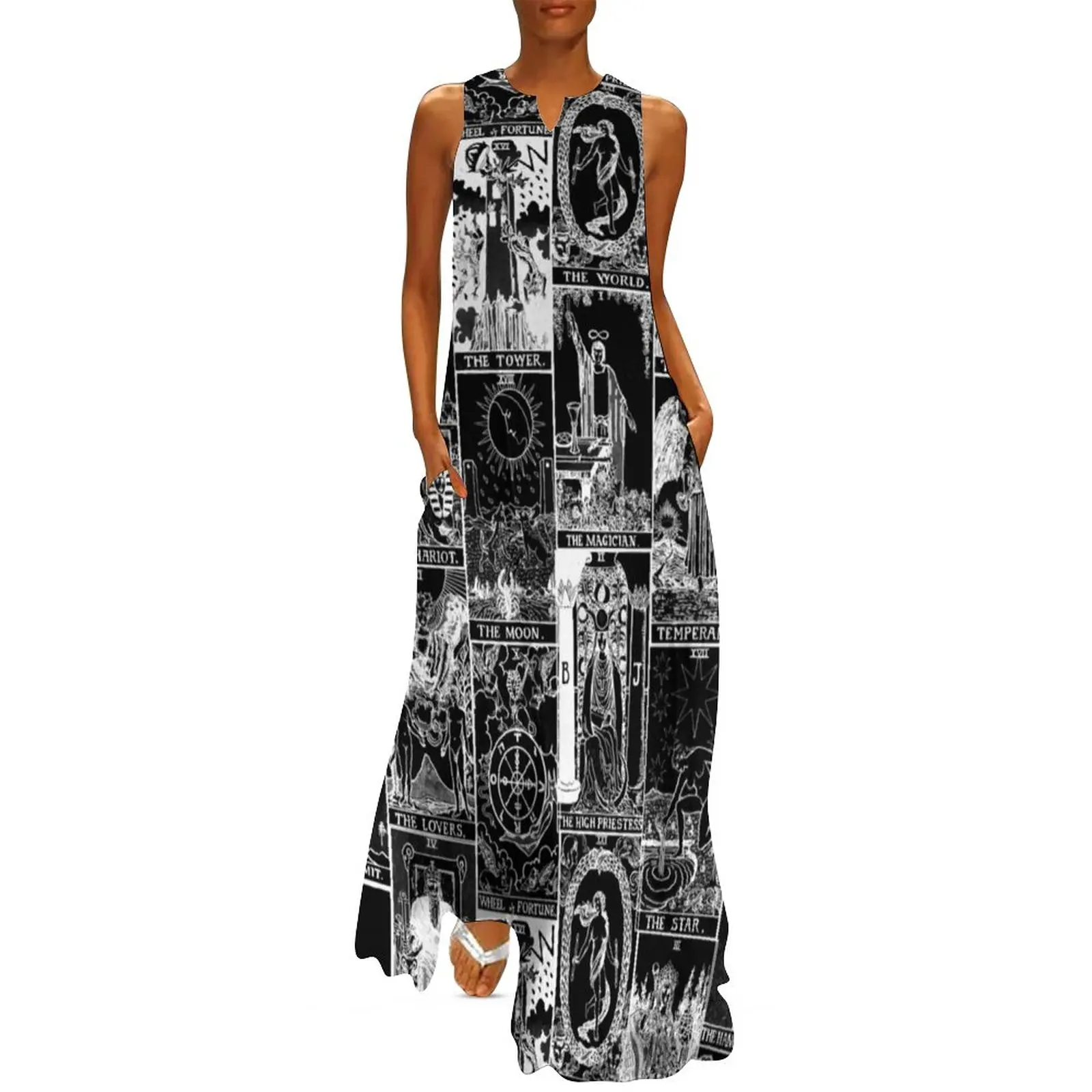 Tarot Patchwork Dress Black And White Print Party Maxi Dress Street Style Boho Beach Long Dresses Graphic Vestidos Big Size 5XL
Tarot Patchwork Dress Black And White Print Party Maxi Dress Street Style Boho Beach Long Dresses Graphic Vestidos Big Size 5XL