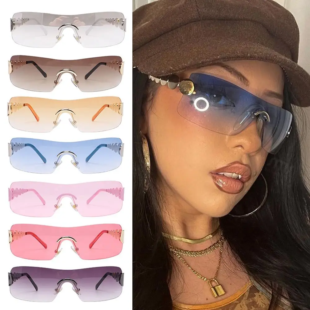 Trendy Gradient Rimless 2000'S Sunglasses for Men Women Y2K Sun Glasses Wrap Around Shades 
Trendy Gradient Rimless 2000'S Sunglasses for Men Women Y2K Sun Glasses Wrap Around Shades