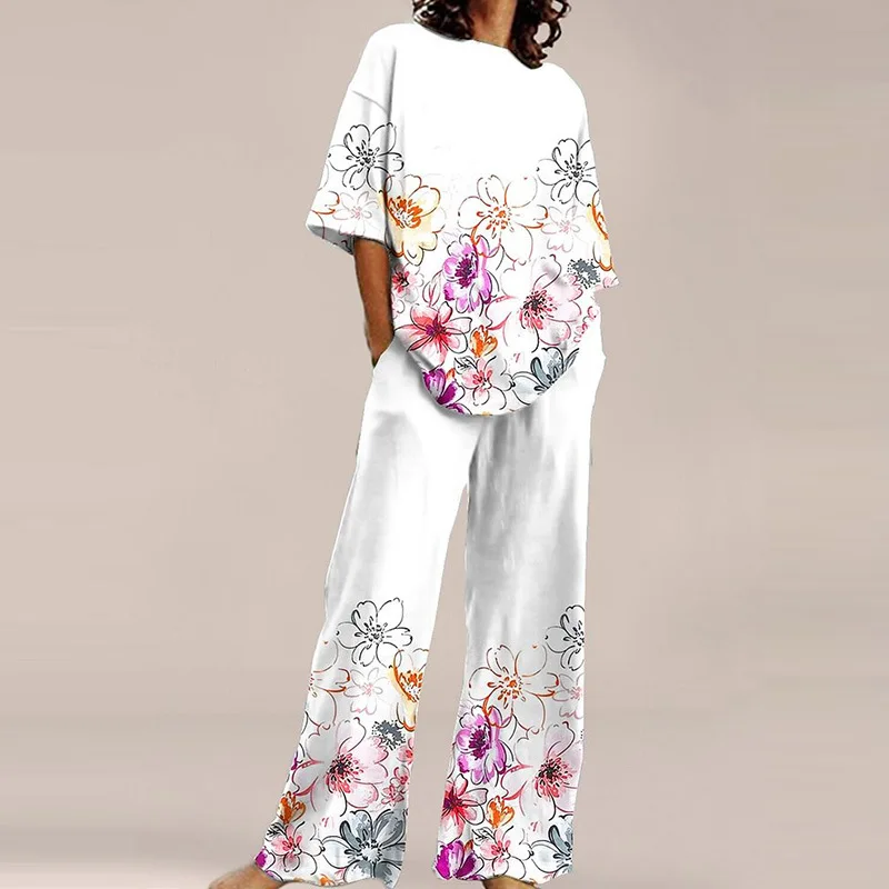 Two Piece Sets Womens Outifits 2023 Autumn Fashion Print O-Neck Half Sleeve Top And Casual High Waist Daily Long Pants Suits Set
Two Piece Sets Womens Outifits 2023 Autumn Fashion Print O-Neck Half Sleeve Top And Casual High Waist Daily Long Pants Suits Set