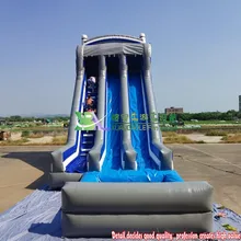 Summer Time Grey And Grey Backyard inflatable garden activity water slide inflatable slide water park