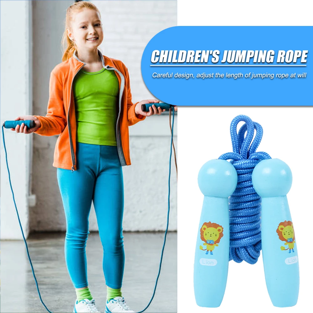 Kids Jump Ropes Wood Handle Kindergarten Sports Bodybuilding Fitness Lovely Cartoon Adjustable Skipping Rope 5 Colors
Kids Jump Ropes Wood Handle Kindergarten Sports Bodybuilding Fitness Lovely Cartoon Adjustable Skipping Rope 5 Colors