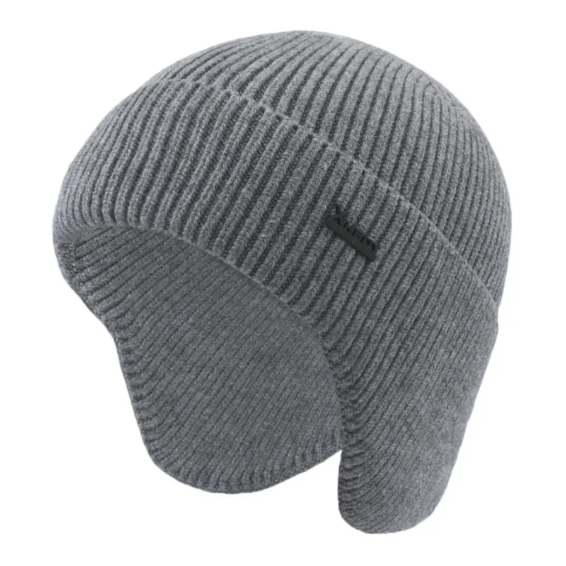 

Осенне-зимние удобные мягкие вязаные теплые шапочки для женщин и мужчин, уличные ветрозащитные шапки с узором, Мужская шапочка