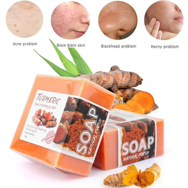 100g Handmade Soap Removal Acne Oil Control Moisturizing Whitening Treatment Turmeric Essential Oil Soap Face Wash Soap
100g Handmade Soap Removal Acne Oil Control Moisturizing Whitening Treatment Turmeric Essential Oil Soap Face Wash Soap