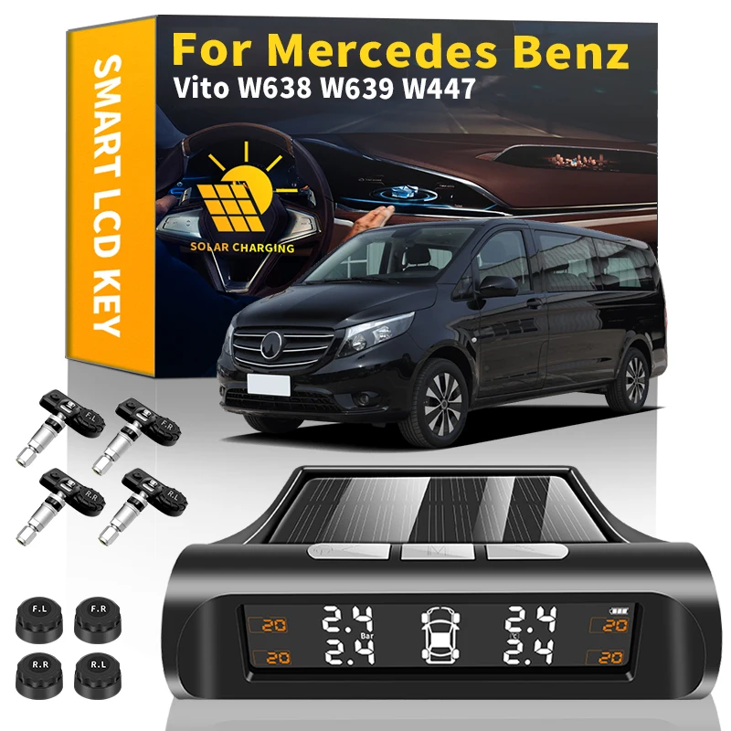 Car TPMS Tire Pressure Monitoring Solar Power Digital Security Alarm Tire Sensor For Mercedes Benz Vito W638 W639 W447 1996-2018
Car TPMS Tire Pressure Monitoring Solar Power Digital Security Alarm Tire Sensor For Mercedes Benz Vito W638 W639 W447 1996-2018