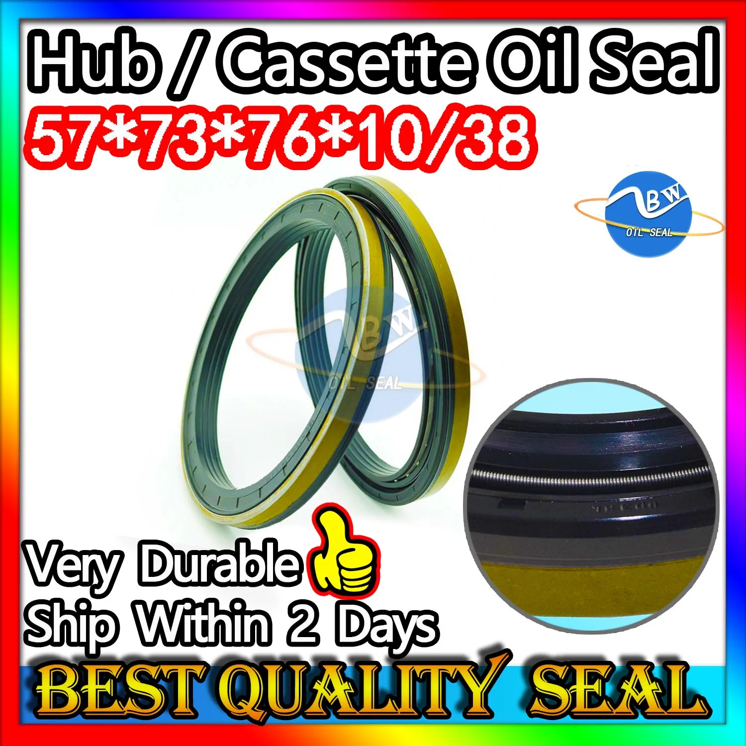 

Cassette Oil Seal 57*73*76*10/38 12019185B Hub Oil Sealing For Tractor Cat High Quality 57X73X76X10/38 12019185B FKM Control