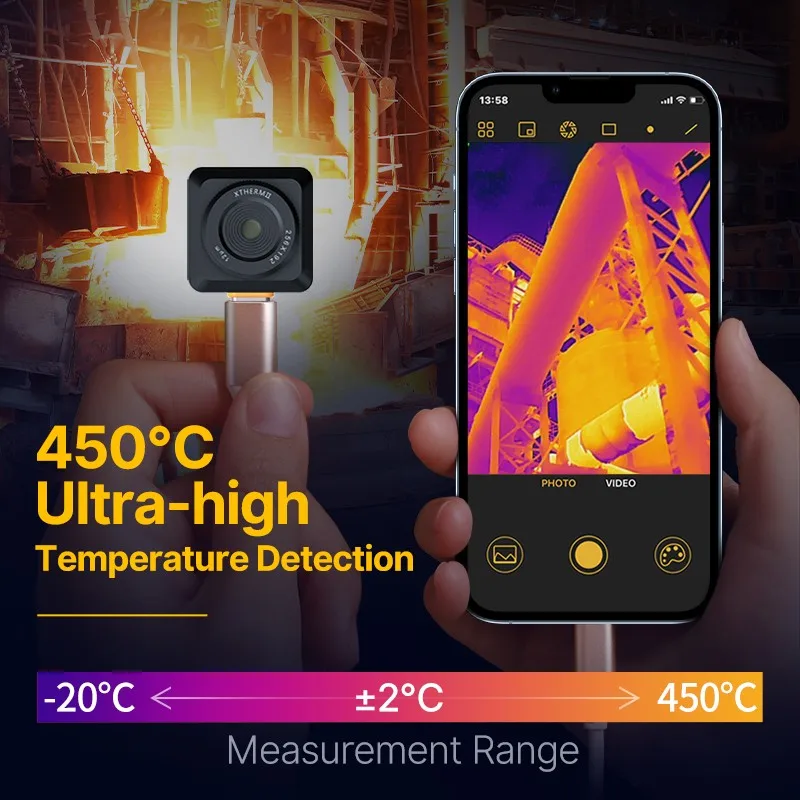 Xinfrared T2S Plus Infrared Thermal Imager Camera Resolution 256 x 192 Smart Mobile Phone Android Type C Hunting Laser Pointer
Xinfrared T2S Plus Infrared Thermal Imager Camera Resolution 256 x 192 Smart Mobile Phone Android Type C Hunting Laser Pointer